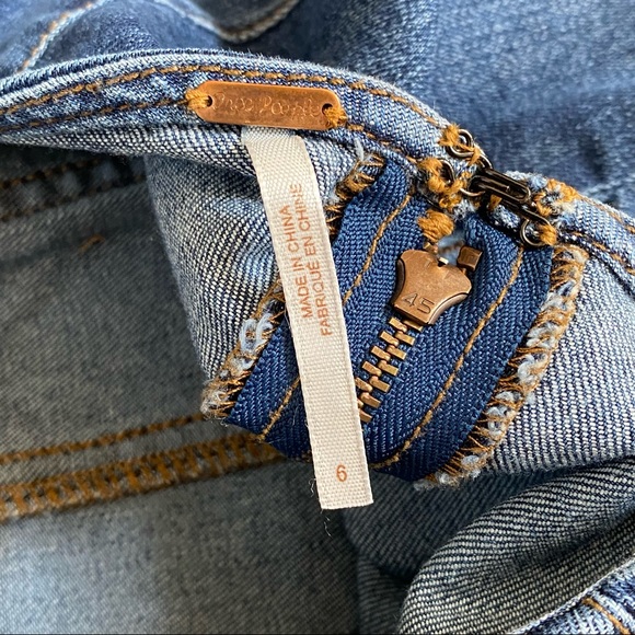 Free People blue denim halter romper overalls - Picture 11 of 16